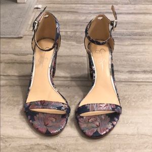 Jessica Simpson floral block heel